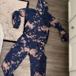 Abercrombie Kids Blue and Cream Hoodie